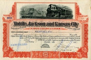 Mobile, Jackson and Kansas City Railroad Co. - Stock Certificate